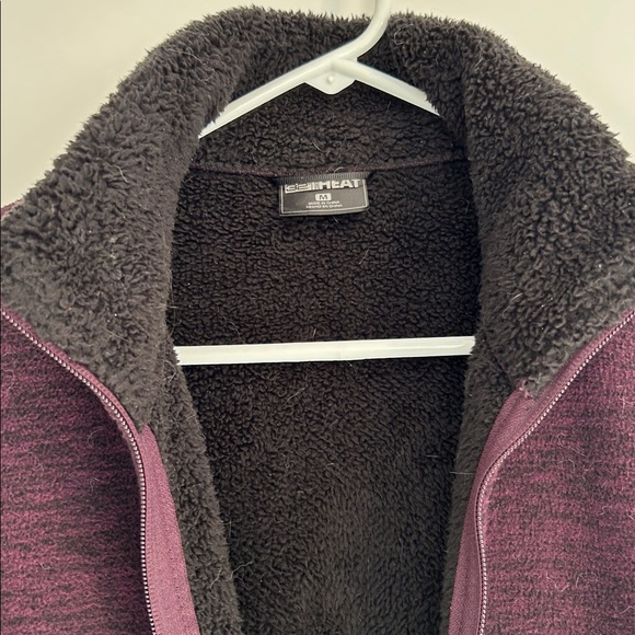 Purple Jacket black sherpa lining and cuff trim. Excellent pre-owned condition. - Picture 8 of 8